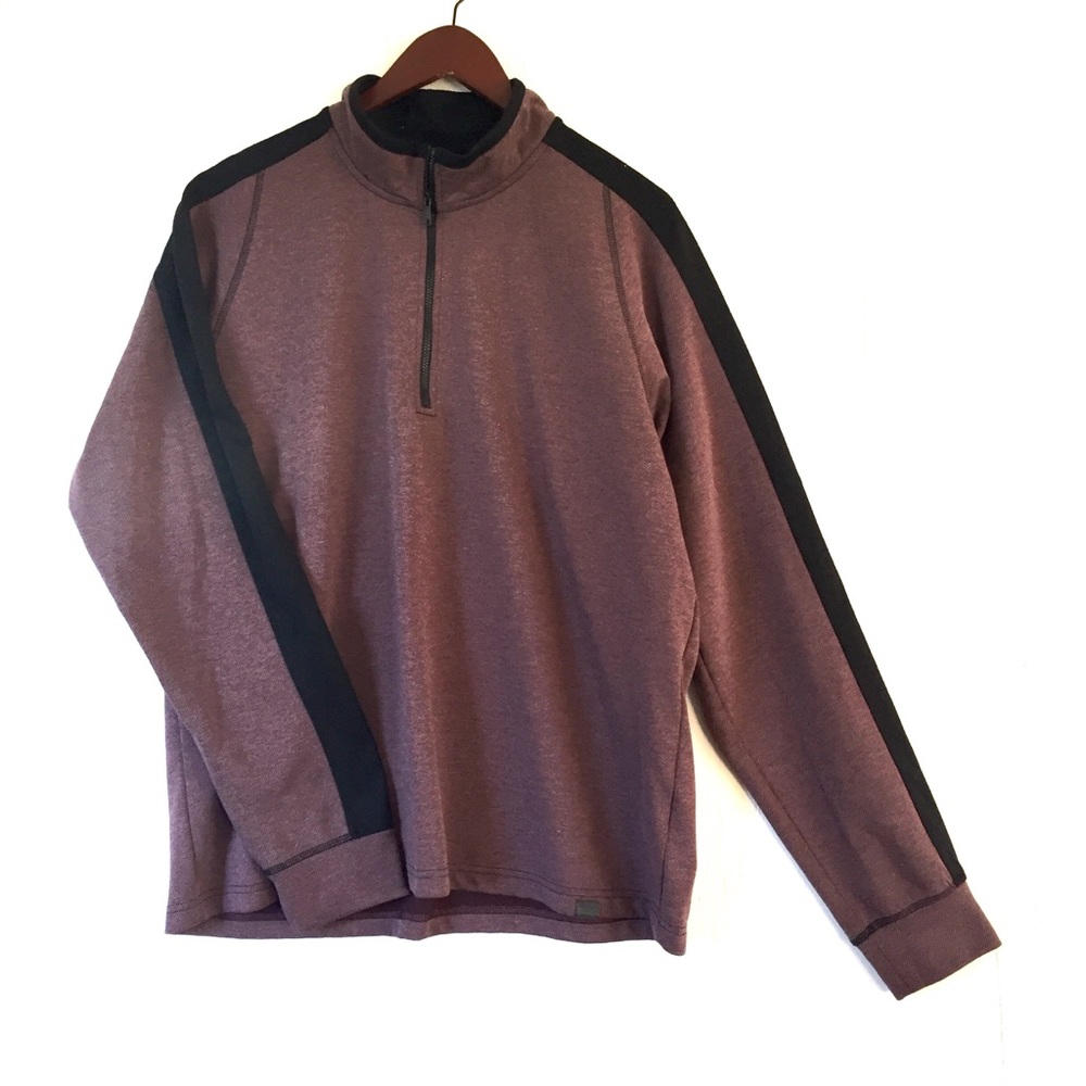 XL Men’s Burgundy and Black Hawk and Co Half Zip